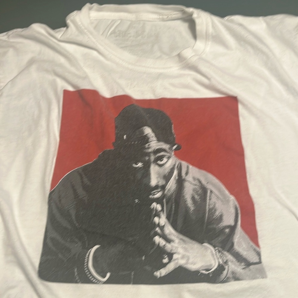 Poetic Justice Tupac 2Pac Used White T XL